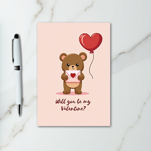 Be My Valentine Bear Card