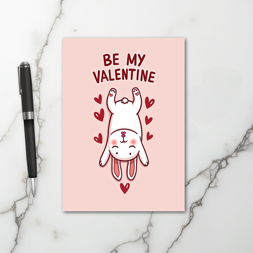 Be My Valentine Bunny Card