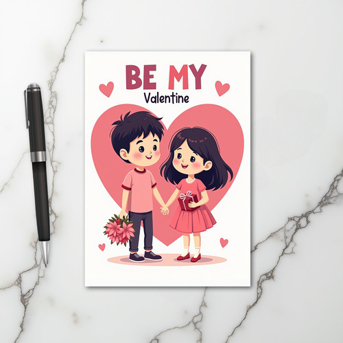 Be My Valentine Couple Love Card