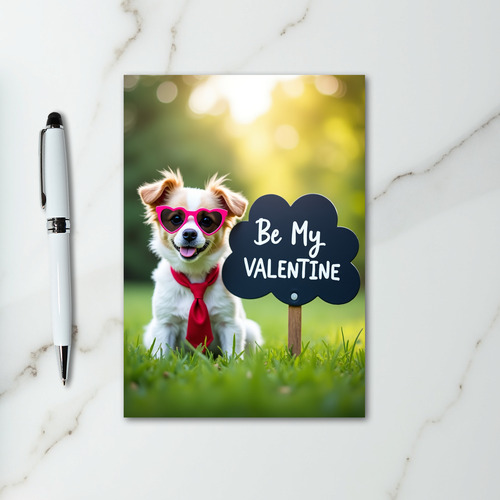 Be My Valentine Dog Card