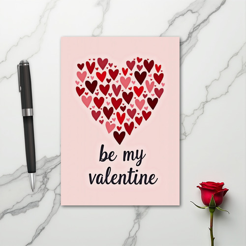Be My Valentine Heart Card