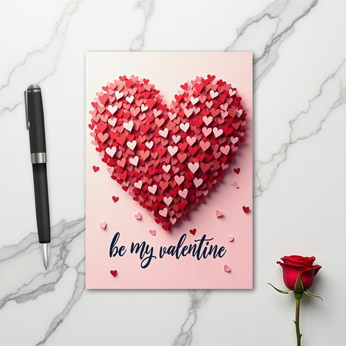 Be My Valentine Heart Love Card