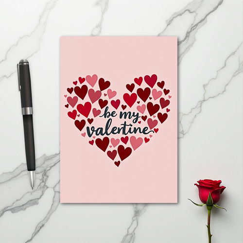Be My Valentine Hearts Love Card