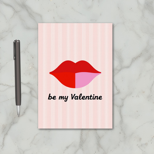 Be My Valentine Kiss Card