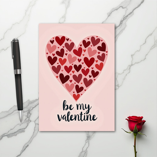 Be My Valentine Love Heart Card