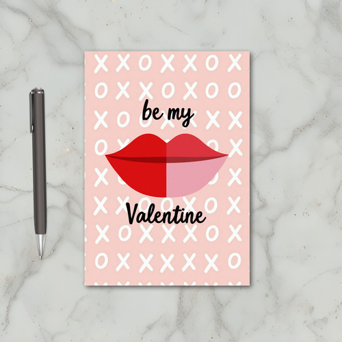 Be My Valentine Love Kiss Card