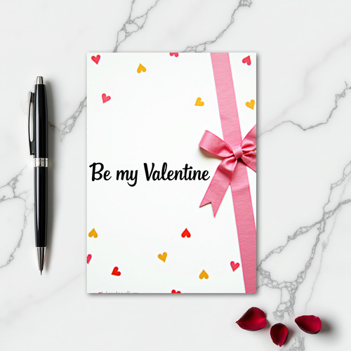 Be My Valentine Love Note Card