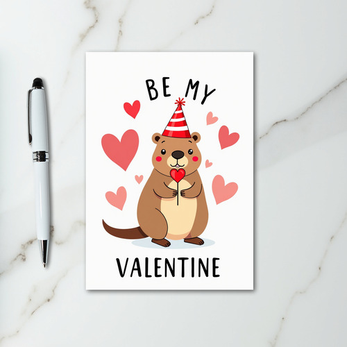 Be My Valentine Otter Card