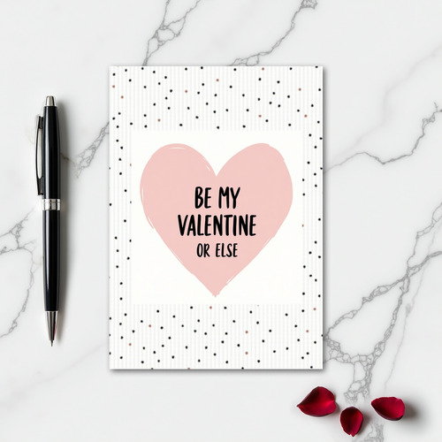 Be My Valentine Polka Dot Card