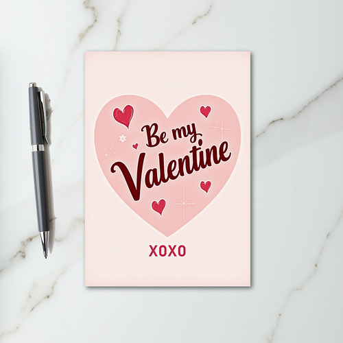 Be My Valentine Xoxo Heart Card