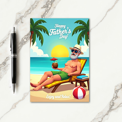 Beach Bliss Fathers Day Card