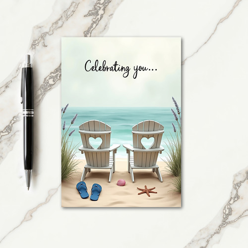Beach Chairs Birthday Card