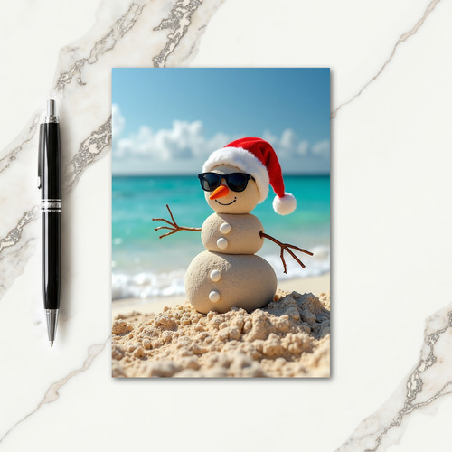 Beach Christmas Card