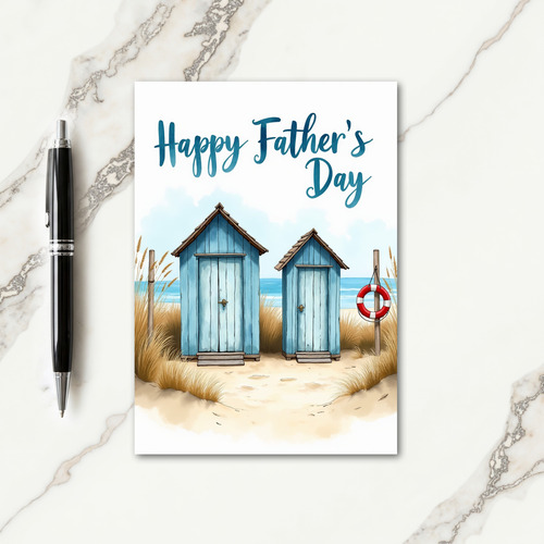 Beach House Fathers Day Wish Card