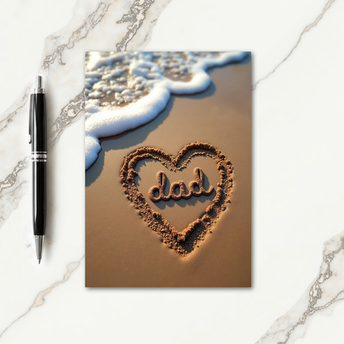 Beach Love Dad Fathers Day Card