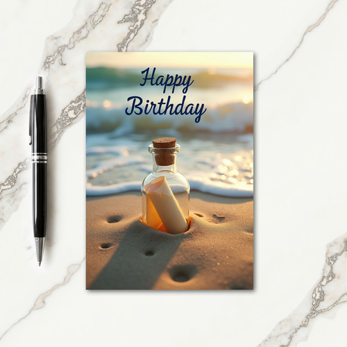 Beach Message Sweet Birthday Card