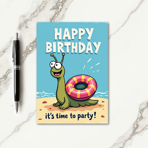 Beach Party Birthday Card