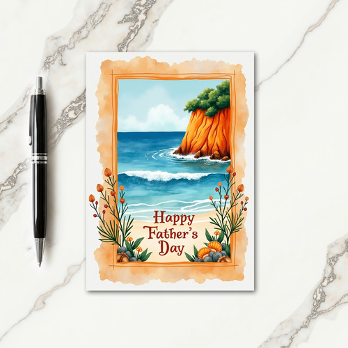 Beach Scene Fathers Day Card