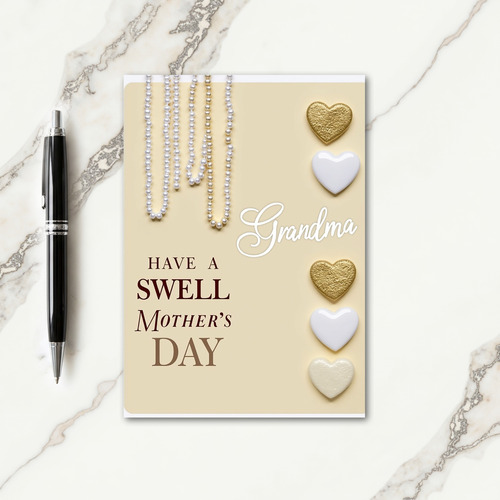 Beaded Grandma Mothers Day Card