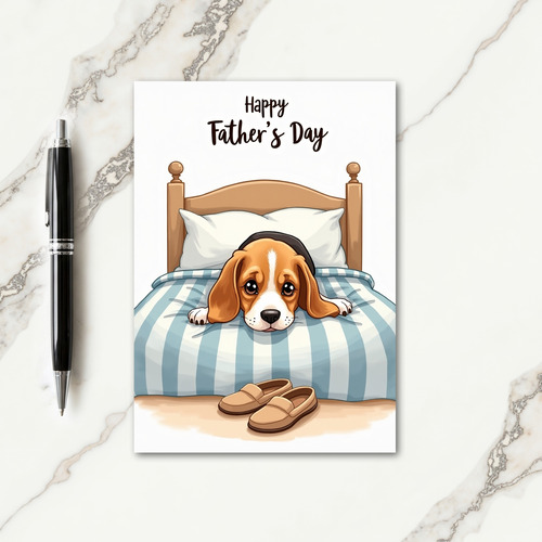 Beagle Fathers Day Expectation Card