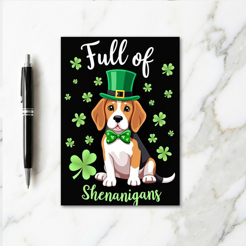 Beagle Shenanigans St Patricks Card