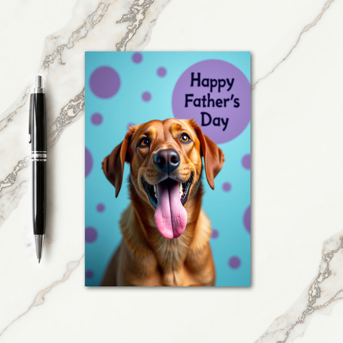 Beaming Dog Fathers Day Card