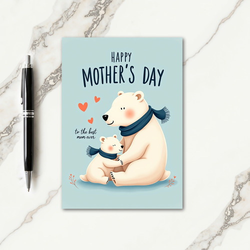 Bear Best Mom Ever Day Card