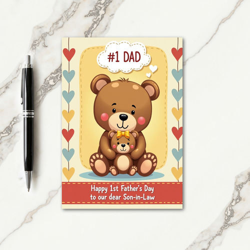 Bear Cub Sweet Fathers Day Card