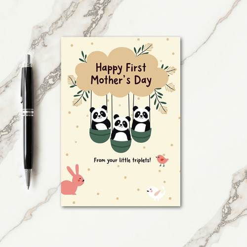 Bear Cubs Mothers Day Message Card