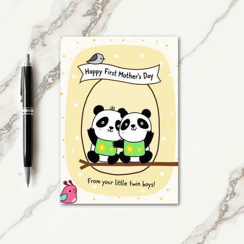 Bear Cubs Mothers Day Scene Card