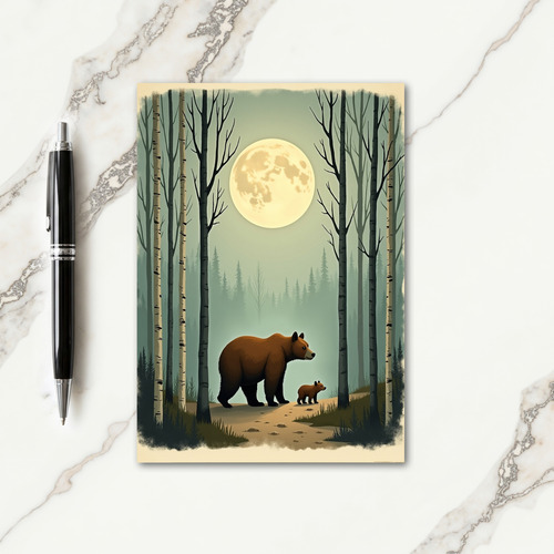 Bear Family Fathers Day Scene Card