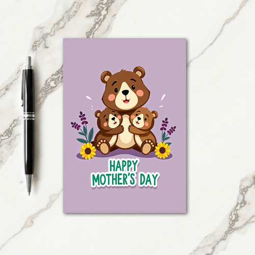 Bear Family Mothers Day Card