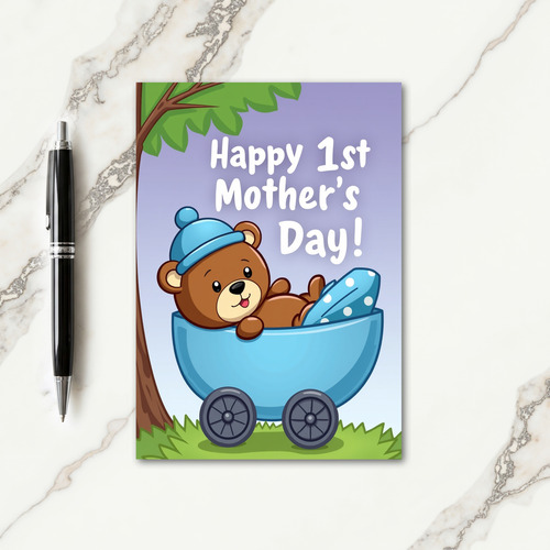 Bear First Mothers Day Message Card