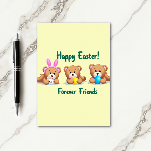 Bear Friends Easter Pattern Card