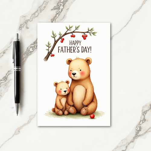 Bear Hug Fathers Day Art Card