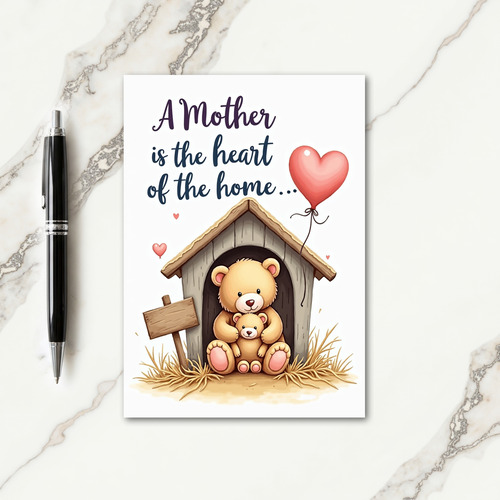 Bear Hug Mothers Day Home Card