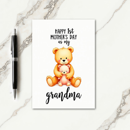 Bear Hug Mothers Day Illustration Card