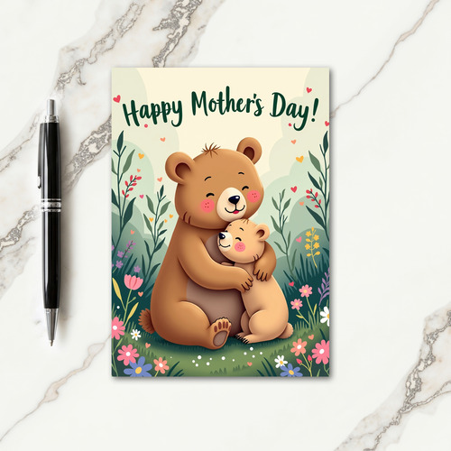 Bear Hugs Mothers Day Card