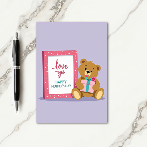 Bear Love Mothers Day Illustration Card
