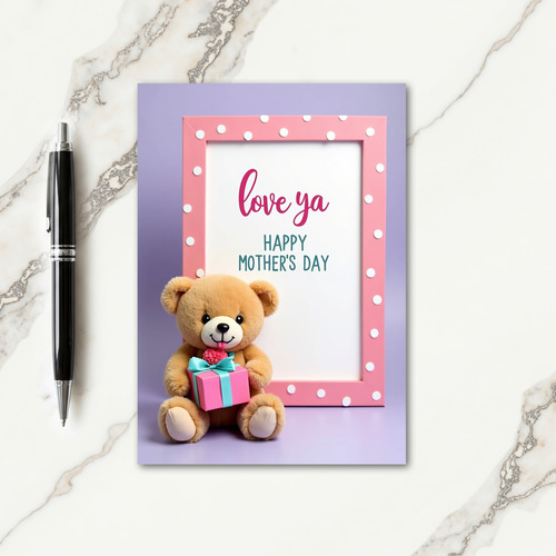 Bear Loves Mom Mothers Day Card