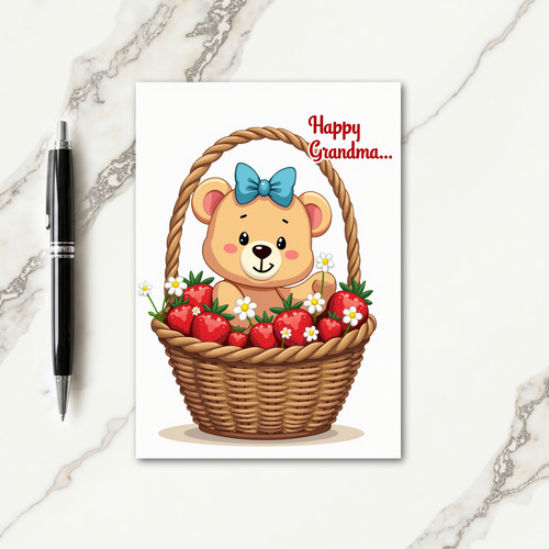 Bear Strawberry Basket Mother Card