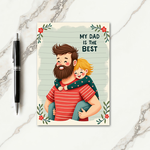 Bearded Dad Best Day Card