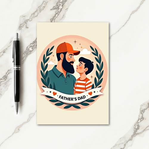 Bearded Dad Son Moment Card