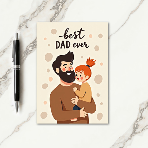 Bearded Dads Sweet Fathers Day Card