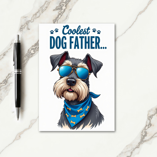 Bearded Dog Fathers Day Card