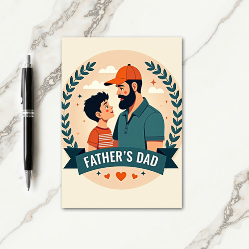 Bearded Fathers Day Portrait Card