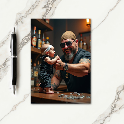 Bearded Fathers Day Smile Card
