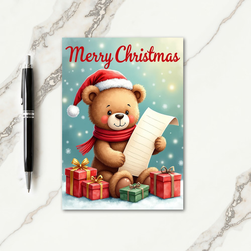 Bears Christmas Gifts Card