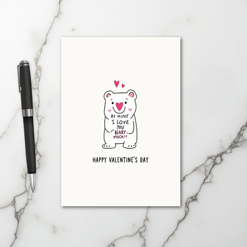 Beary Much Love Valentines Card