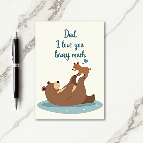 Beary Sweet Fathers Day Card